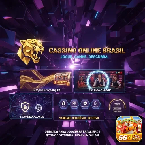 Ilustração de Explore Slots e Live Gaming com 56d com Apoio Rápido